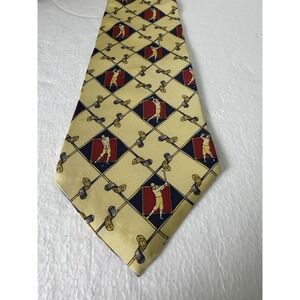 Tommy Hilfiger Golf  Italian 100% Silk neck tie‎ necktie golf Golfer , Golfing